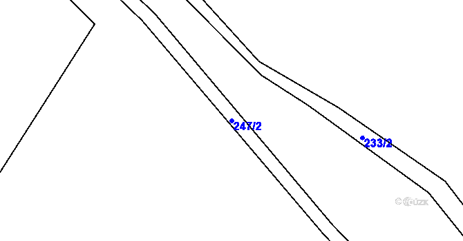 Parcela st. 247/2 v KÚ Lubě, Katastrální mapa