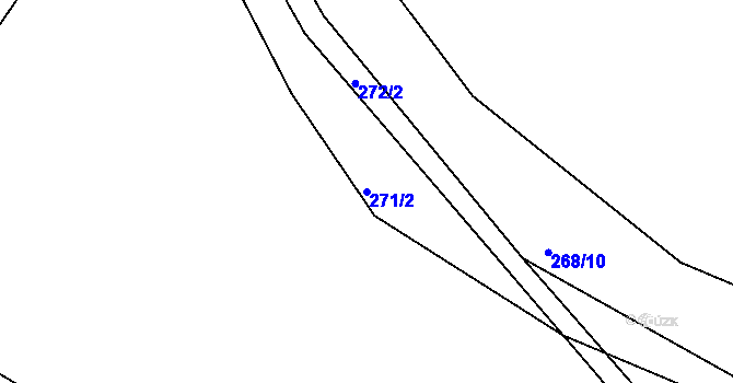 Parcela st. 271/2 v KÚ Lubě, Katastrální mapa