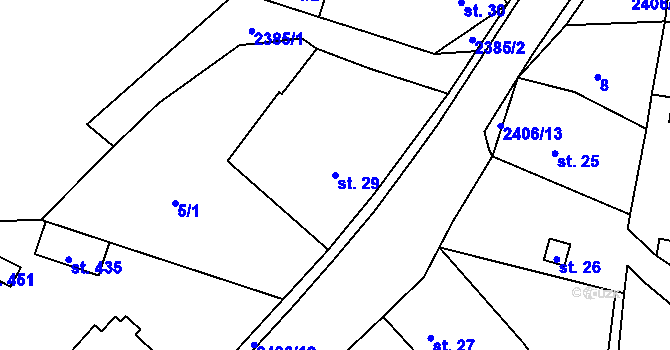 Parcela st. 29 v KÚ Lubenec, Katastrální mapa