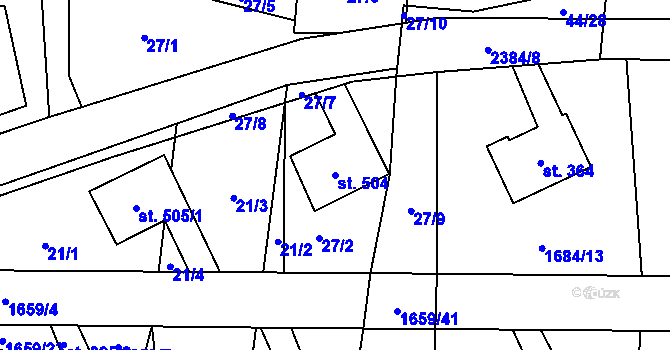 Parcela st. 504 v KÚ Lubenec, Katastrální mapa