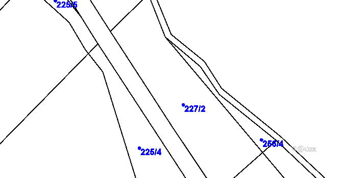 Parcela st. 227 v KÚ Drnholec nad Lubinou, Katastrální mapa