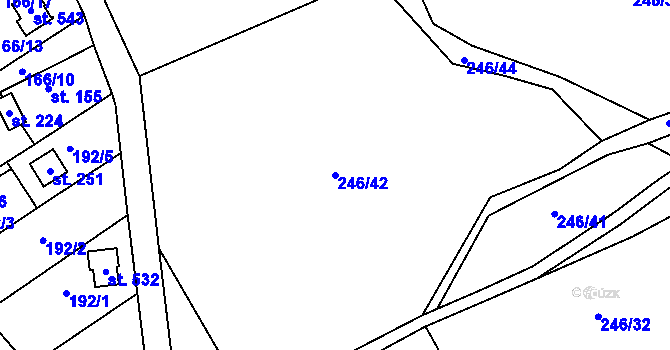 Parcela st. 246/42 v KÚ Drnholec nad Lubinou, Katastrální mapa