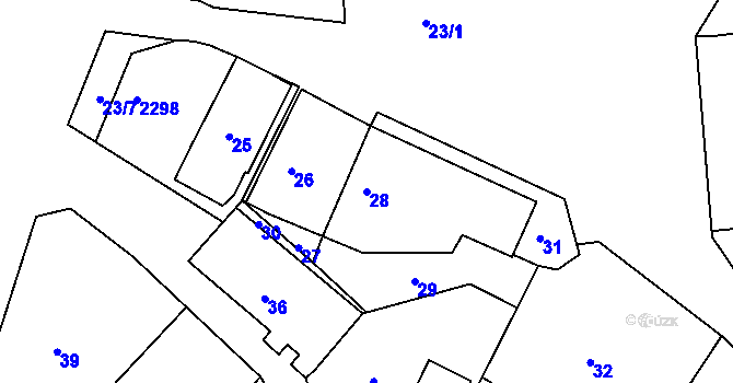 Parcela st. 28 v KÚ Lubná u Rakovníka, Katastrální mapa
