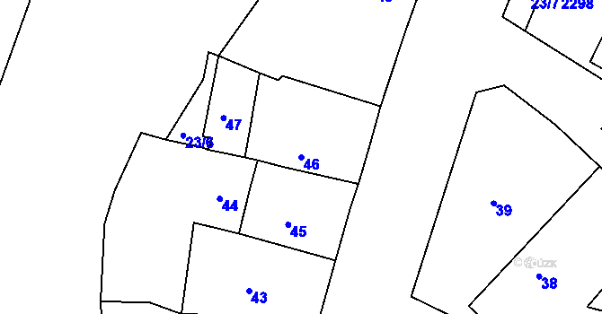 Parcela st. 46 v KÚ Lubná u Rakovníka, Katastrální mapa