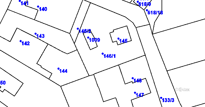 Parcela st. 146/1 v KÚ Lubná u Rakovníka, Katastrální mapa