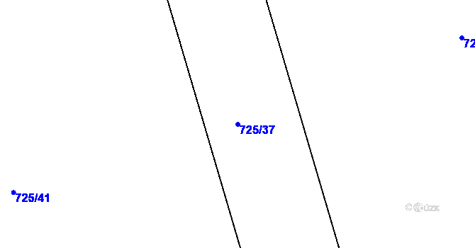 Parcela st. 725/37 v KÚ Lubná u Rakovníka, Katastrální mapa