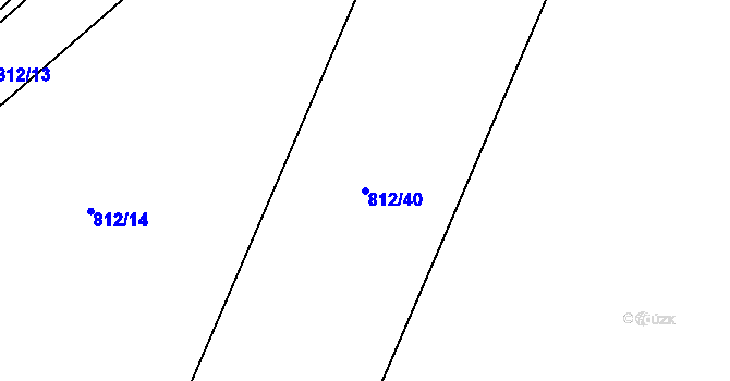 Parcela st. 812/40 v KÚ Lubná u Rakovníka, Katastrální mapa