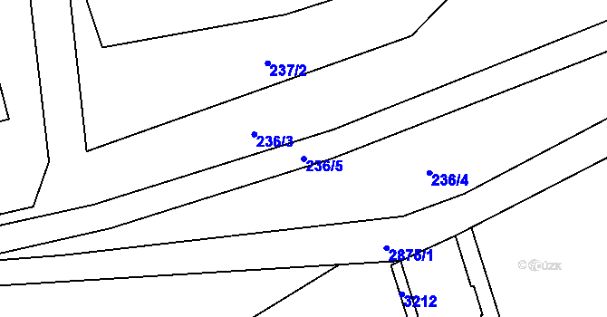 Parcela st. 236/5 v KÚ Lubná u Poličky, Katastrální mapa