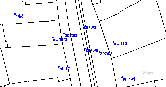 Parcela st. 2130/3 v KÚ Lubná u Kroměříže, Katastrální mapa
