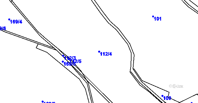 Parcela st. 112/4 v KÚ Lubné, Katastrální mapa