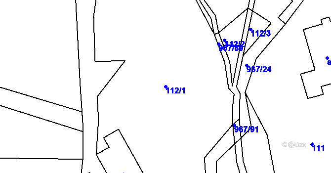 Parcela st. 112/1 v KÚ Lubník, Katastrální mapa