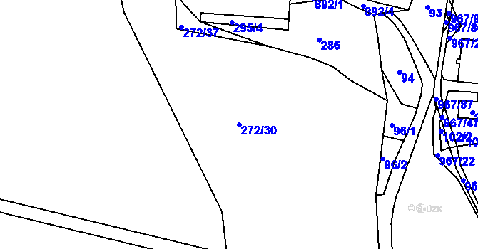 Parcela st. 272/30 v KÚ Lubník, Katastrální mapa