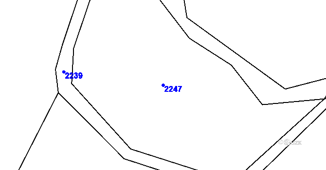 Parcela st. 2247 v KÚ Lubník, Katastrální mapa