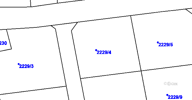 Parcela st. 2229/4 v KÚ Lubník, Katastrální mapa