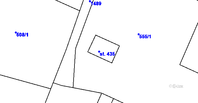 Parcela st. 435 v KÚ Lubno, Katastrální mapa