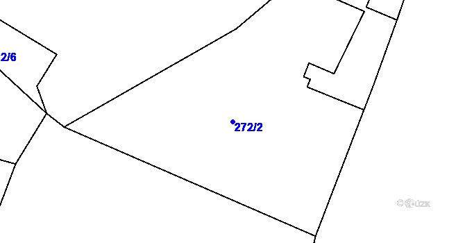 Parcela st. 272/2 v KÚ Lubno, Katastrální mapa