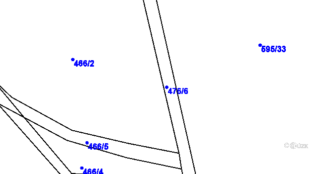 Parcela st. 476/6 v KÚ Lubno, Katastrální mapa
