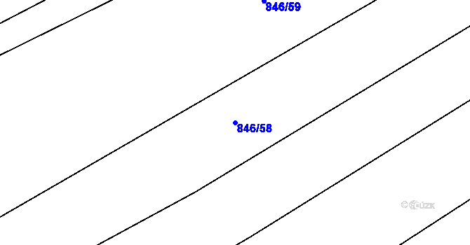 Parcela st. 846/58 v KÚ Lubojaty, Katastrální mapa