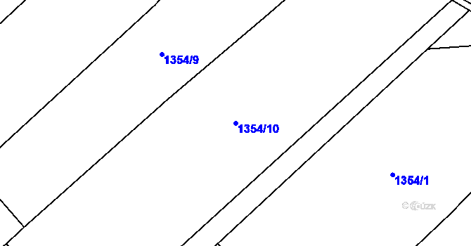 Parcela st. 1354/10 v KÚ Lubojaty, Katastrální mapa