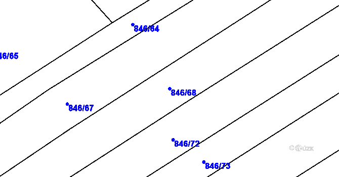 Parcela st. 846/68 v KÚ Lubojaty, Katastrální mapa
