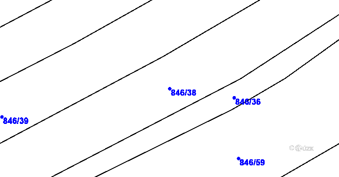 Parcela st. 846/38 v KÚ Lubojaty, Katastrální mapa