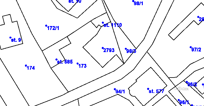 Parcela st. 11 v KÚ Lučany nad Nisou, Katastrální mapa