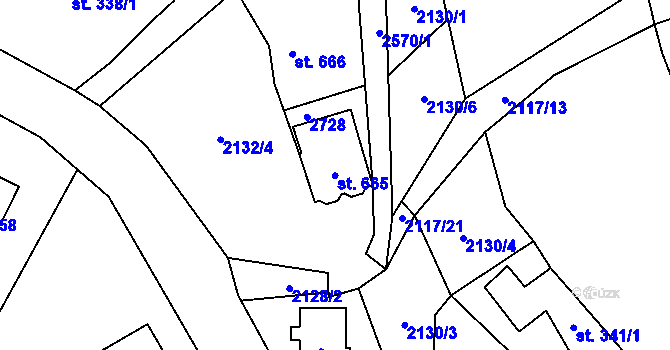 Parcela st. 665 v KÚ Lučany nad Nisou, Katastrální mapa