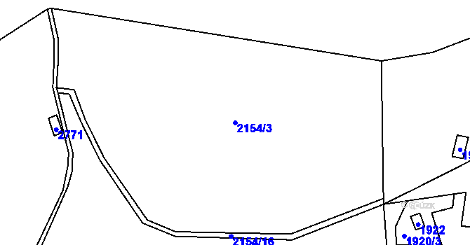 Parcela st. 2154/3 v KÚ Lučany nad Nisou, Katastrální mapa