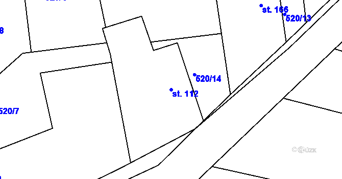 Parcela st. 112 v KÚ Lučice u Chlumce nad Cidlinou, Katastrální mapa