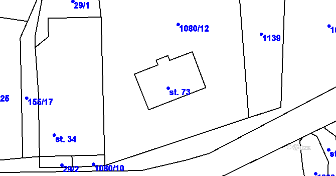 Parcela st. 73 v KÚ Mýto u Tachova, Katastrální mapa