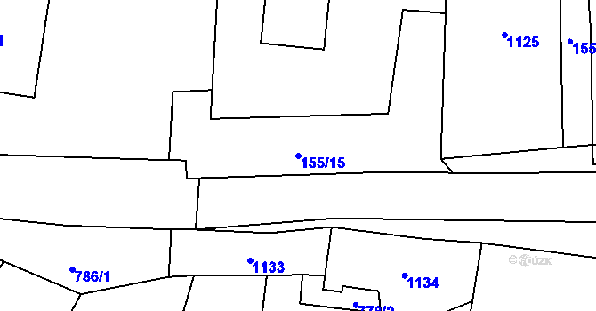 Parcela st. 155/15 v KÚ Mýto u Tachova, Katastrální mapa