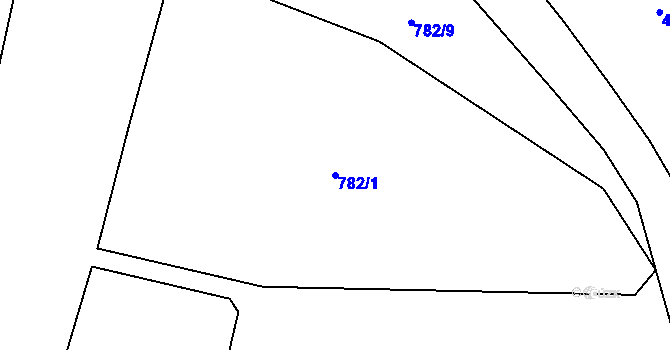 Parcela st. 782/1 v KÚ Mýto u Tachova, Katastrální mapa