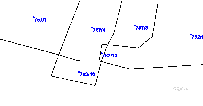 Parcela st. 782/13 v KÚ Mýto u Tachova, Katastrální mapa