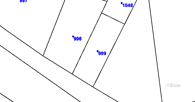 Parcela st. 999 v KÚ Obora u Tachova, Katastrální mapa