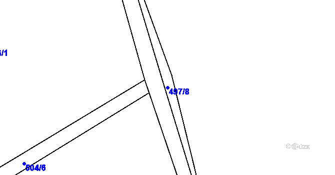 Parcela st. 497/8 v KÚ Lučina, Katastrální mapa