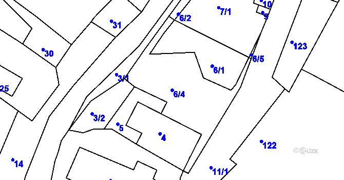Parcela st. 6/4 v KÚ Arnultovice u Lučního Chvojna, Katastrální mapa