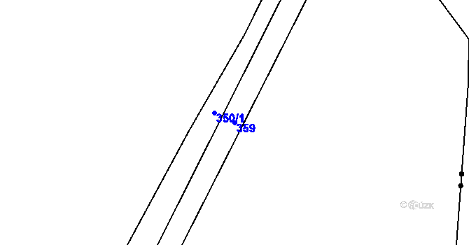 Parcela st. 359 v KÚ Luční Chvojno, Katastrální mapa