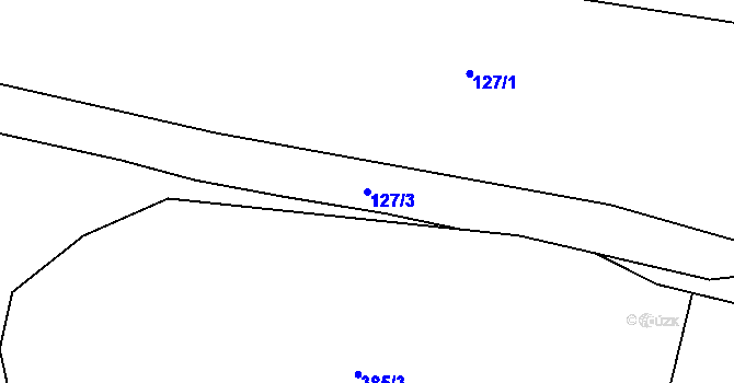 Parcela st. 127/3 v KÚ Luční Chvojno, Katastrální mapa