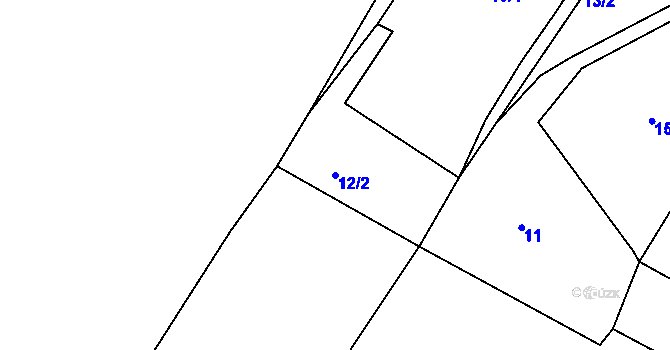 Parcela st. 12/2 v KÚ Mnichov u Lučního Chvojna, Katastrální mapa