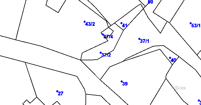 Parcela st. 37/2 v KÚ Mnichov u Lučního Chvojna, Katastrální mapa