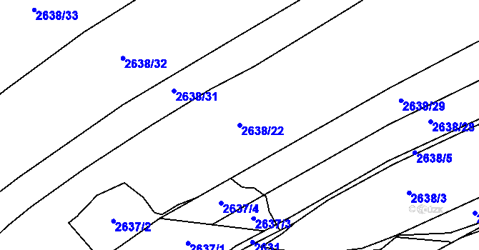 Parcela st. 2638/22 v KÚ Ludgeřovice, Katastrální mapa