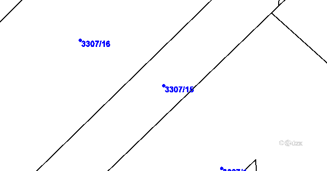 Parcela st. 3307/15 v KÚ Ludgeřovice, Katastrální mapa