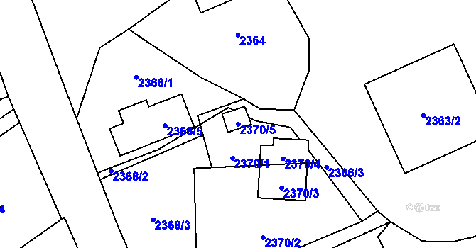 Parcela st. 2370/5 v KÚ Ludgeřovice, Katastrální mapa