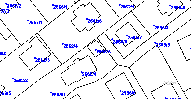 Parcela st. 2565/5 v KÚ Ludgeřovice, Katastrální mapa