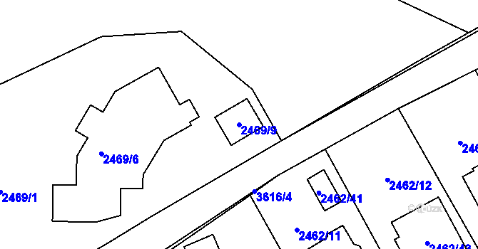 Parcela st. 2469/9 v KÚ Ludgeřovice, Katastrální mapa