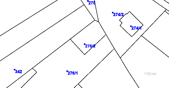 Parcela st. 276/2 v KÚ Ludgeřovice, Katastrální mapa