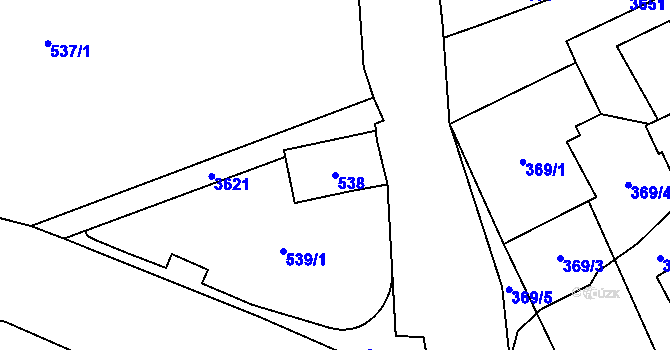 Parcela st. 538 v KÚ Ludgeřovice, Katastrální mapa