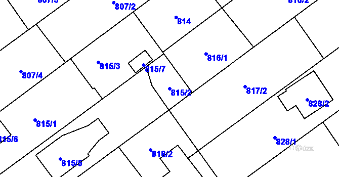 Parcela st. 815/2 v KÚ Ludgeřovice, Katastrální mapa