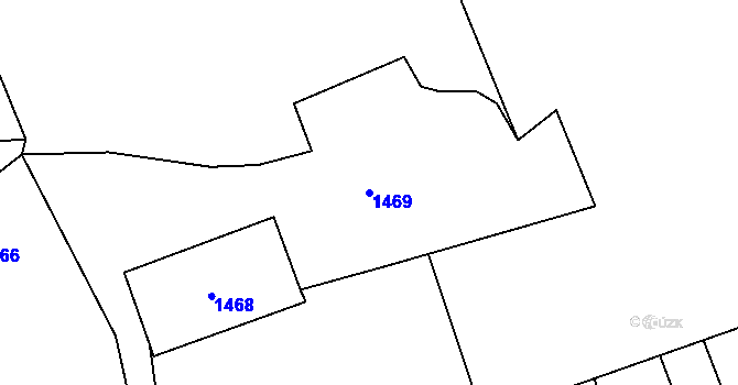 Parcela st. 1469 v KÚ Ludgeřovice, Katastrální mapa