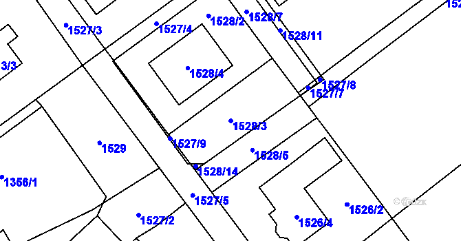 Parcela st. 1528/3 v KÚ Ludgeřovice, Katastrální mapa